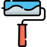 Ikona nanošenja temeljnog premaza prije lakiranja